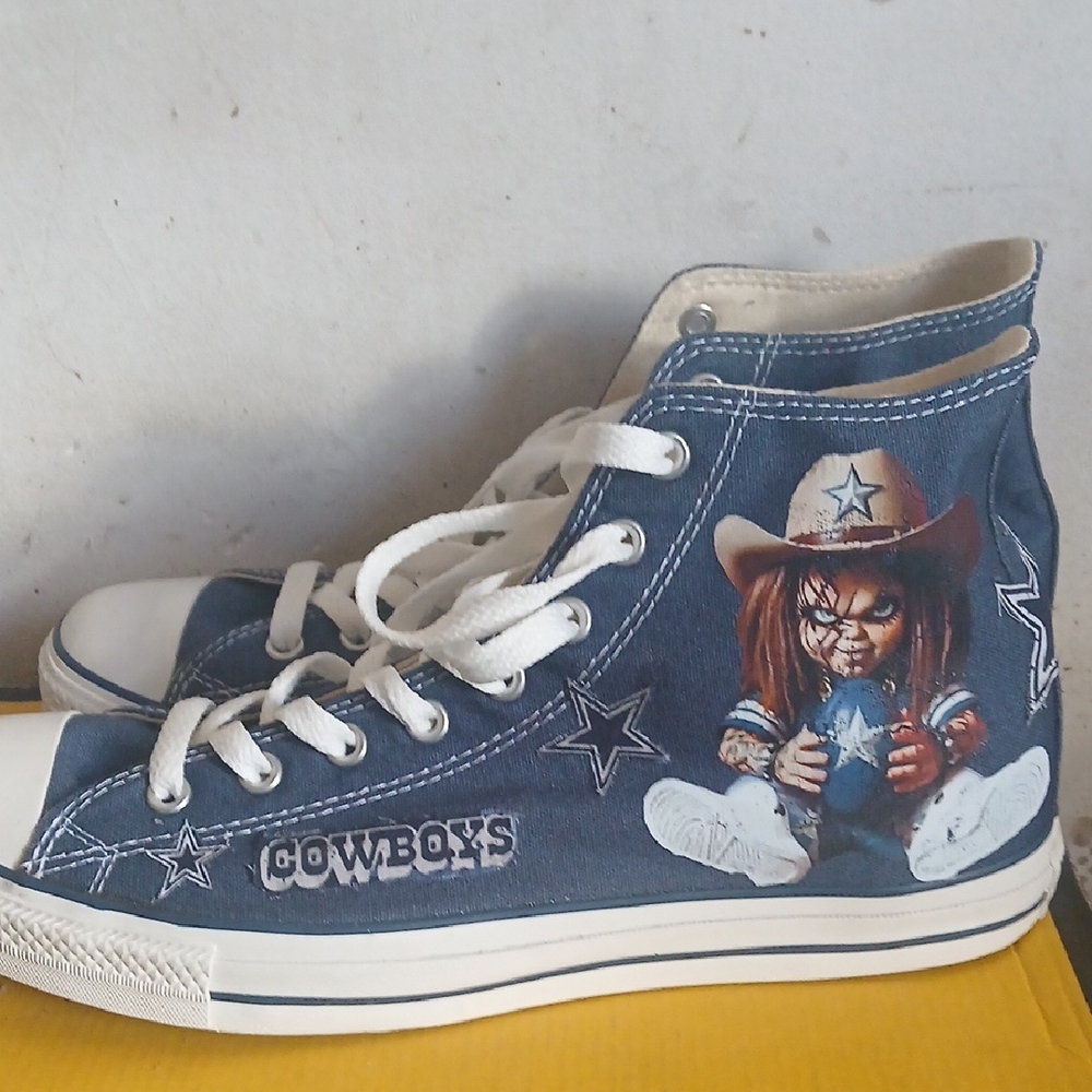 Converse Blue High-Top Sneakers with Graphic